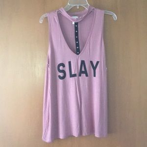 Mauve/Pink “Slay” Tank Top